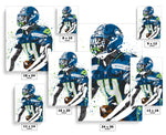 DK Metcalf Seattle Seahawks Football Art Poster