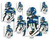 DK Metcalf Seattle Seahawks Football Art Poster