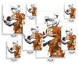 Colt McCoy Texas Longhorns NCAA College Art Poster