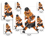 Philadelphia Flyers Gritty Mascot Hockey Art Poster