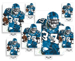 Shaun Alexander Seattle Seahawks Football Art Poster