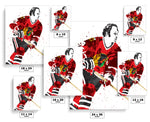 Bobby Hull Chicago Blackhawks Hockey Art Poster