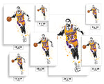 Magic Johnson Los Angeles Lakers Basketball Art Poster