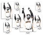 Barry Bonds San Francisco Giants Baseball Art Poster