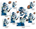 Tyler Lockett Seattle Seahawks Football Art Poster