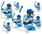 Bo Jackson Kansas City Royals Baseball Art Poster