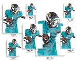 Travis Etienne Jacksonville Jaguars Football Art Poster