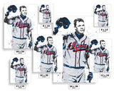 Chipper Jones Atlanta Braves Baseball Art Poster