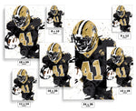 Alvin Kamara New Orleans Saints Football Art Poster