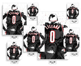 Damian Lillard Portland Trail Blazers Basketball Art Poster