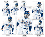 Francisco Lindor New York Mets Baseball Art Poster