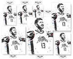 Paul George Los Angeles Clippers Basketball Art Poster