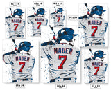 Joe Mauer Minnesota Twins Baseball Art Poster