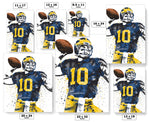 Tom Brady Michigan Wolverines NCAA College Art Poster