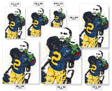 Charles Woodson Michigan Wolverines NCAA College Art Poster