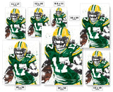 Davante Adams Green Bay Packers Football Art Poster