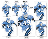 Julius Peppers North Carolina NCAA College Art Poster