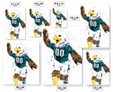 Swoop Mascot Philadelphia Eagles Football Art Poster