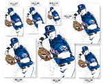 Michael Young Texas Rangers Baseball Art Poster