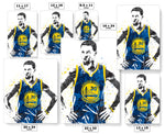 Stephen Curry Mouthpiece Golden State Warriors Basketball Art Poster