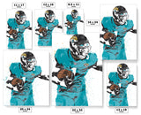 Travis Etienne Jacksonville Jaguars Football Art Poster