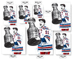 Mark Messier New York Rangers Hockey Art Poster