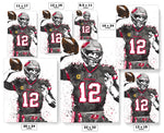 Tom Brady Tampa Bay Bucs Football Art Poster