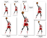 Clyde Drexler Houston Rockets Record Basketball Art Poster