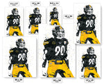 TJ Watt Pittsburgh Steelers Football Art Poster