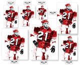 Deion Sanders San Francisco 49ers Football Art Poster