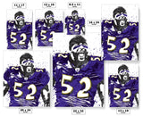 Ray Lewis Baltimore Ravens Football Art Poster