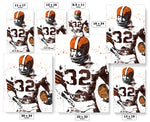 Jim Brown Cleveland Browns Football Art Poster