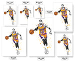 Magic Johnson Los Angeles Lakers Basketball Art Poster