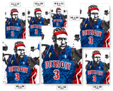 Ben Wallace Detroit Pistons Basketball Art Poster