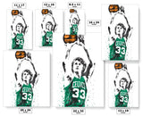 Larry Bird Boston Celtics Basketball Art Poster