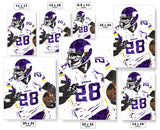 Adrian Peterson Minnesota Vikings Football Art Poster