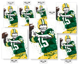 Bart Starr Green Bay Packers Football Art Poster