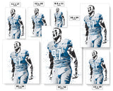 Aidan Hutchinson Detroit Lions Football Art Poster