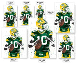 Jordan Love Green Bay Packers Football Art Poster