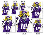 Justin Jefferson Minnesota Vikings Football Art Poster