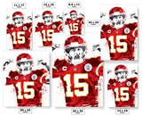 Patrick Mahomes Red Jersey Kansas City Chiefs Football Art Poster