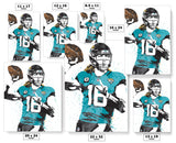 Trevor Lawerence Jacksonville Jaguars Football Art Poster