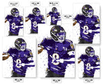 Lamar Jackson Baltimore Ravens Football Art Poster