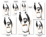 Barry Bonds San Francisco Giants Baseball Art Poster