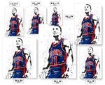 Isiah Thomas Detroit Pistons Basketball Art Poster