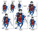 Lionel Messi FC Barcelona Soccer Futbol Art Poster