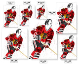 Bobby Hull Chicago Blackhawks Hockey Art Poster