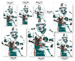 Dan Marino Miami Dolphins Football Art Poster