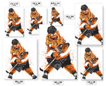 Philadelphia Flyers Gritty Mascot Hockey Art Poster