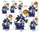 Karl Malone Utah Jazz Basketball Art Poster